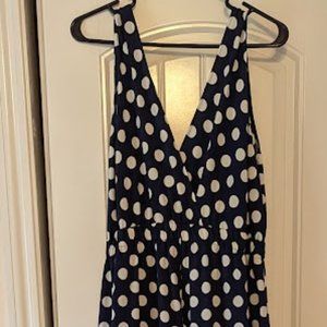 Navy Polka Dot Jumpsuit